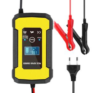 완전 자동 자동차 배터리 충전기 110V ~ 220V ~ 12V 6A 지능형 고속 전력 충전 습식 건식 납 산성 디지털 LCD 디스플레이