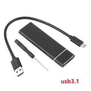 알루미늄 합금 M.2 HDD 인클로저 케이스 하드 드라이브 박스 B-KEY 외장형 하드 드라이브 박스 USB C 인터페이스 지원 SATA 및 NVME 프로토콜