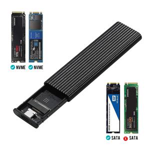 알루미늄 합금 M.2 HDD 인클로저 케이스 하드 드라이브 박스 B-KEY 외장형 하드 드라이브 박스 USB C 인터페이스 지원 SATA 프로토콜