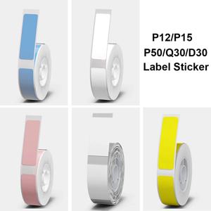1 롤 자체 접착 라벨 스티커 12x40mm 14*30mm P12/P15/P50/Q30/D30 용 감열지 롤 KingJim LR5C 라벨링 메이커 프린터