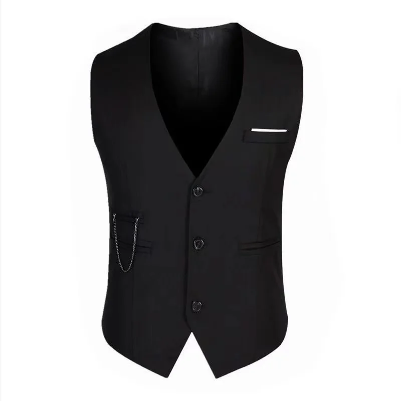 남성용 7XL 고품질 드레스 조끼 슬림 피트 남성 정장 조끼 남성 양복 조끼 Gilet Homme 캐주얼 민소매 공식 비즈니스 자켓