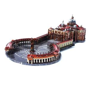 DIY 건설 모델 3D 금속 퍼즐 여러 가지 빛깔의 성 베드로 대성당 교회 미니어처 조립 모델 퍼즐 장식 완구