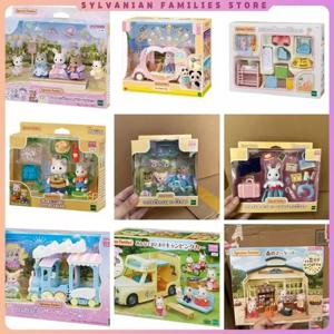 Sylvanian Families 애니메이션 소녀 피규어 아기 시리즈 그림 가구 세트 Pvc 동상 모델 인형 컬렉션 장식품 선물 완구