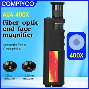 COMPTYCO 휴대용 AUA-200X/400X/200XD 광섬유 검사 현미경 LED 조명 미끄럼 방지 고무