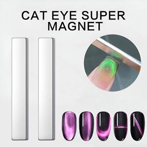 2pcs 네일 아트 마그네틱 펜 3D 고양이 눈 그림 손톱 아트 디자인 듀얼 엔드 자석 완드 젤 폴란드어 매직 크리스마스 매니큐어 D