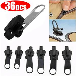 6/36pcs 수정 우편 풀러 범용 인스턴트 지퍼 수정 지퍼 수리 키트 DIY 바느질 액세서리에 대 한 교체 지퍼 당겨 슬라이더