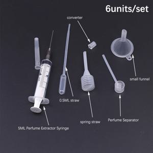 6 개/대 향수 리필 도구 세트 플라스틱 디퓨저 주사기 밀짚 Dropper 깔때기 스프레이 디스펜서 필수 디스펜서 액세서리