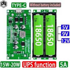 Type-C 15W 3A 18650 리튬 배터리 충전기 모듈 DC-DC 스텝 업 부스터 고속 충전 UPS 전원 공급 장치/변환기 5V 9V 12V