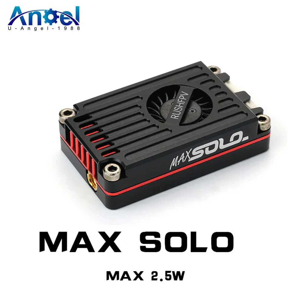 RUSH TANK MAX SOLO 5.8GHz 2.5W 고출력 48CH VTX 비디오 송신기(RC FPV 장거리 고정익 드론용 CNC 쉘 포함) DIY