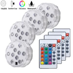 10leds RGB Led 잠수정 빛 수 중 밤 램프 배터리 운영 정원 수영장 빛 결혼식 파티 꽃병 그릇