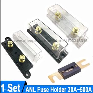 1 세트 ANL 퓨즈 홀더 볼트 온 자동차 퓨즈 홀더 30A 40A 60A 80A 100A 120A 150A 200A 250A 300A 350A 400A 450A 500A ANL 퓨즈 홀더