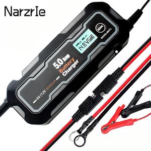 5000mA 전체 자동 자동차 오토바이 배터리 충전기 자동 RV ATV 보트에 대 한 6V/12V 스마트 LCD 디스플레이 유지 보수 배터리 충전기