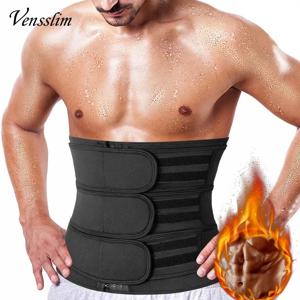 Vensslim 남성 허리 트레이너 네오프렌 사우나 슬리밍 벨트 복부 바디 셰이퍼 코르셋 체중 감소 땀 배꼽 압축 스트랩