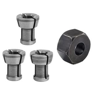 M17 6/6.35/8mm 콜레트 너트 조각 트리밍 기계 라우터 밀링 커터 액세서리가있는 고정밀 척 어댑터