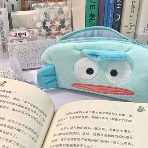 귀여운 만화 봉제 학생 필통, 대용량 화장품 보관 가방, 사무실 학교 보관용품