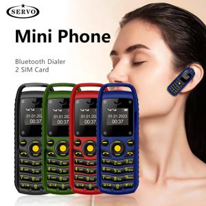 SERVO B25 버튼 미니 휴대 전화 2 SIM 대기 Bluetooth 다이얼링 서라운드 착용 블랙리스트 스포츠용 최소형 백업 핸드폰