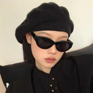 새로운 도착 고양이 눈 선글라스 여성 타원형 안경 빈티지 브랜드 타원형 사각형 태양 안경 여성 음영 여성 안경