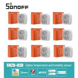 SONOFF SNZB-02D Zigbee 스마트 온도 습도 센서, LCD 화면 원격 실시간 모니터링, Ewelink Alexa Google Home, 1-10pc