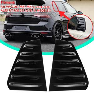 페어 후면 사이드 윈도우 트림 스포일러 VW 골프 5 골프 6 골프 7 MK5 MK6 MK7 MK7.5 2003-2020 창 셔터 커버 루버 에어 벤트