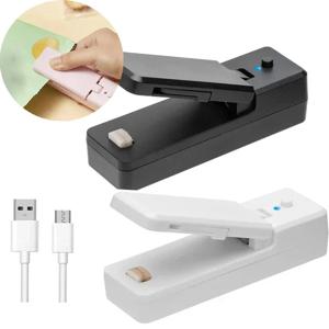 히트 실러 USB Rechargtable 미니 씰링 기계 보관 가방 클립 미니 씰링 기계 스티커 씰 식품 스낵 주방 Gadg