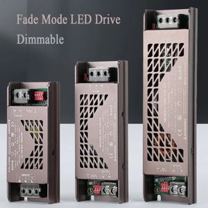 페이드 모드 LED 전원 공급 장치 음소거 조명 장치 DC 12V 24V 60W 100W 200W 변압기 디밍이 가능한 LED 조명 드라이버 전원 어댑터