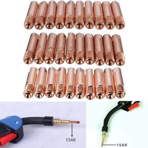 5/10PCS, 팁 가스 노즐 MB-15AK M6 * 25mm 용접 토치 접촉 팁 가스 노즐 0.6/0.8/0.9/1.0/1.2mm MB-15AK 14AK MIG/MAG 부품 용