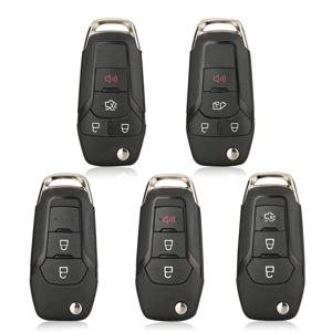 Jingyuqin 2/3/4 버튼 포드 F-150 F-250 F-350 Explorer Ranger KA Fiesta Mondeo Fob 원격 자동차 키 쉘 케이스 HU101 블레이드