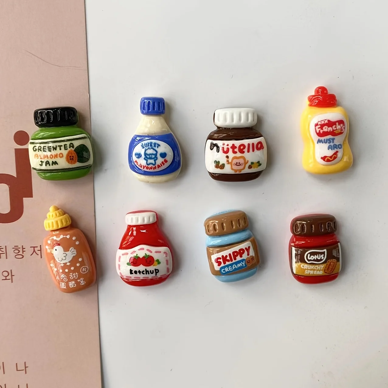 8pcs 냉장고 자석, Kawaii 만화 음식 냉장고 자석, 귀여운 장식 자석 개인화 된 냉장고 자석 사물함 캐비닛