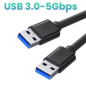 USB 3.0 케이블 짧은 유형 A 노트북 냉각 팬/패드, 카메라, USB 허브, 스위치, 이중 USB A 수 케이블용 USB 3.0 수-수 코드