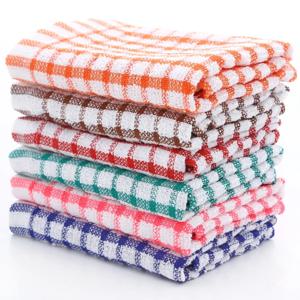 6PCS 코 튼 주방 티 타월 흡수성 린트 무료 케이터링 레스토랑 천 접시 타월 청소 천 주방 청소 타월