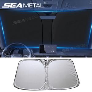 SEAMETAL 자동차 앞 유리 차양 커버 접이식 앞 창 차양 블록 UV 반사 자동차 파라솔 차양 보호 커버