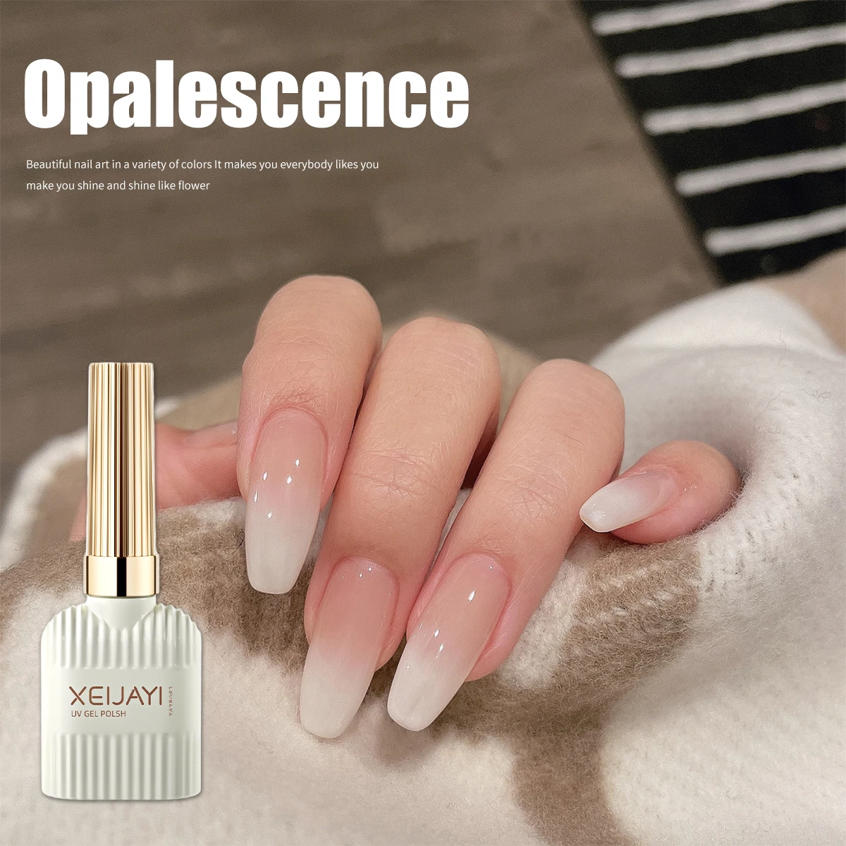 푸딩 밀키 화이트 젤 매니큐어, 퓨어 컬러 UV 젤 폴리쉬, 전문가용 스타터 네일 아트 DIY 15ml