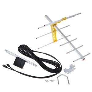 실외 100마일 증폭 8 야기 안테나 HD TV 10dB 장거리 UHF/VHF/FM HDTV