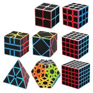 Meilong 탄소 섬유 큐브 2x2x2 3x3x3 4x4x4 피라미드 스큐 SQ1 초보자 및 전문가를 위한 Megaminx 퍼즐