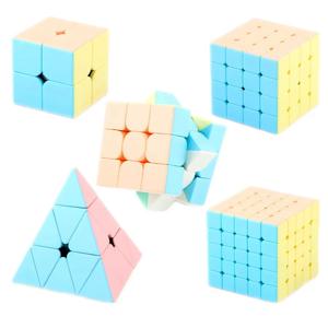 MoYu MeiLong 매직 큐브 마카롱 2x2 3x3 4x4 5x5 피라미드 전문 스피드 핑크 큐브 2x2x2 3x3x3 4x4x4 5x5x5 스티커없는 퍼즐