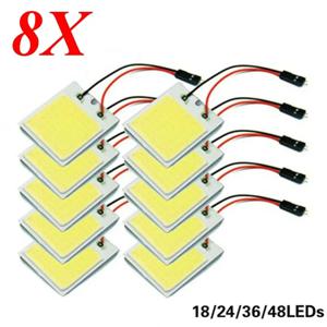 4 PCS 자동차 인테리어 액세서리 18/24/48 SMD T10 4W 12V COB 자동차 인테리어 패널 LED 조명 램프 전구 자동차 돔 라이트 자동차 패널
