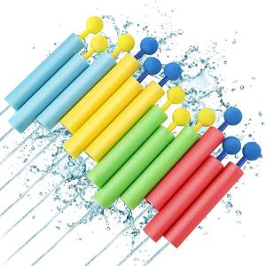 여름 해변 물 장난감 직선 튜브 폼 풀 유형 고압 물총 야외 물 놀이 색상 무작위