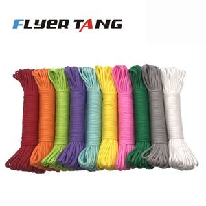 4 크기 Dia.4mm 7 스탠드 코어 Paracord 550 생존 낙하산 코드 매는 밧줄 등산 캠핑 로프 하이킹 빨랫줄 팔찌