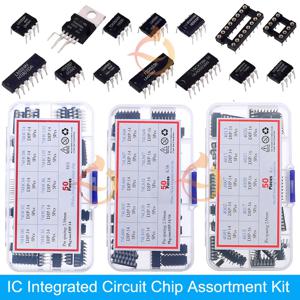 IC 집적 회로 칩 모음 키트, 일반적인 CMOS 로직 IC 소켓 세트, DIY 믹스 팩, DIP SMD 시리즈 74HCXX 74LSXX CD4000