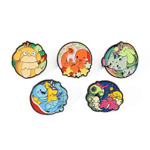 5 Pcs 크리 에이 티브 만화 포켓몬 금속 브로치 귀여운 Charmander 에나멜 옷깃 배낭 의류 핀 쥬얼리 액세서리 선물