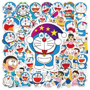 50-100pcs 도라에몽 만화 낙서 스티커 수하물 스케이트 보드 물병 방수 장식 스티커 용품