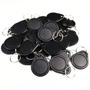10pcs 125KHz T5577 Keyfobs 재기록 가능한 중복 태그 5200 근접 복사 액세스 카드 ID 토큰 링 RFID Cloner 키 체인