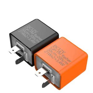 2Pin 오토바이 LED 성 노출증 릴레이 조정 가능한 주파수 회전 신호 오토바이 Accessorie에 대 한 12V 깜박이 표시기 성 노출증 릴레이