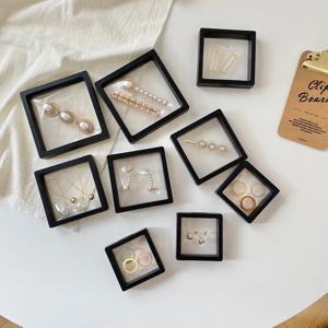 5/10Pcs 3D 부동 그림 프레임 그림자 보석 상자 디스플레이 스탠드 링 펜던트 홀더 보석 스톤 프리젠 테이션 케이스를 보호