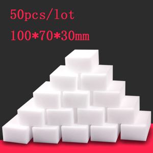 50pcs 화이트 매직 멜라민 스폰지 지우개 주방 사무실 욕실 청소 액세서리/접시 청소 나노 100*70*30mm