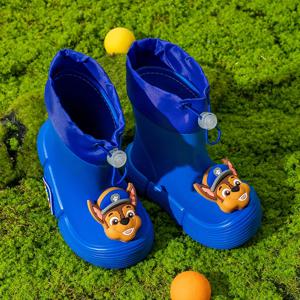 PAW Patrol 아동용 장화, 미끄럼 방지 중간 튜브 고무 신발, 남아 및 여아용 방수 뭉치 장화