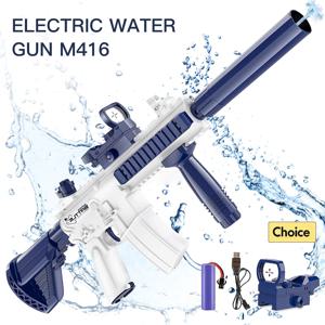 M416 물총 완전 자동 슈팅 장난감 여름 M416 물총 전투 해변 야외 엔터테인먼트 어린이 및 성인 장난감