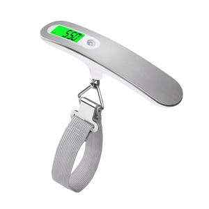 50kg/110lb 휴대용 디지털 수하물 규모 LCD 전자 교수형 벨트 규모 여행 가방 수하물 전자 무게 규모