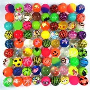 30MM 새로운 디자인 고무 탄성 공 혼합 스타일 12/24pcs 여러 튀는 공 자동 판매기 캡슐 깜짝 어린이 장난감