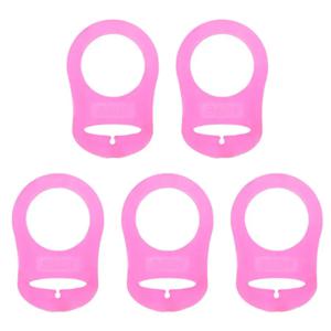멀티 컬러 실리콘 아기 젖꼭지 거치대 클립 어댑터 링 어댑터, 단추 아기 엄마 링, 신생아, 5 개